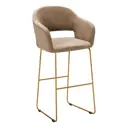 Кресло R-home Oscar 60x108x59 см велюр цвет бежевый/золотой