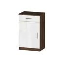 Тумба Furnistyle Лайф 10888 55x90x40 см ЛДСП цвет дуб экспрессив/белый