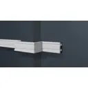 Молдинг Decor-dizayn DD633 на стену, ударопрочный, под покраску, дюрополимер, белый, 2000x36x18 мм