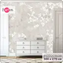 Фотообои флизелиновые Barton Wall 300x270 см Бетон Цветочный узор M249-B