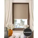 Рулонная штора Бинар Плейн blackout 60x160 см цвет светло-коричневый