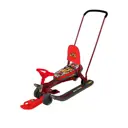 Снегокат Тимка Спорт 6 Граффити красный New со спинкой 92x28 см до 100 кг