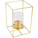 Подсвечник Cube металл 30 см цвет золотой