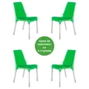 Комплект стульев 4 шт Tetchair Genius 84x56x46 см пластик цвет зеленый