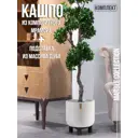Кашпо Черный дуб Marble collection 37 см 41 см 25 л полимербетон бежевый на ножках