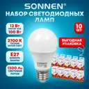 Лампа светодиодная Sonnen 880795 E27 175-265 В 12 Вт груша матовая 1300 Лм