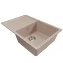 Врезная мойка Mixline Ml-gm19 49x75x20 см искусственный камень цвет песочный