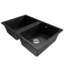Врезная мойка Mixline ML-GM23 50x77x19 см искусственный камень цвет ультра-черный