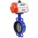 Затвор дисковый поворотный Dn.ru Ду80 Ру16 3" рычаг черный сталь D050-02083