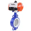 Затвор дисковый поворотный Dn.ru Ду40 Ру16 1 1/2" рычаг черный сталь D050-02369