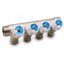 Коллектор Rtp на 4 выхода 3/4"x1/2" латунь