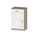 Тумба Furnistyle Лайф 10884 55x90x40 см ЛДСП цвет дуб сонома/белый