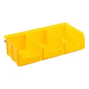 Органайзер 3 ячейки Стелла-Техник 44x12x25 см пластик цвет желтый