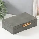 Шкатулка "Благородный серый" 25x15x6.5 см