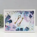 Ключница Simaland Цветочный бриз 9749172, пластик, 32x23 см, цвет фиолетовый