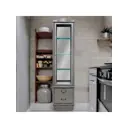 Шкаф-витрина Wissar 49.50x196.20x40.50 см МДФ цвет серый