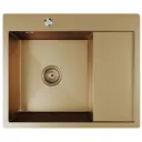 Врезная мойка Mixline 552925 60x50x20 см нержавеющая сталь цвет бронза
