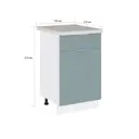 Напольный шкаф с 1 ящиком Сурская мебель Мисти грин Сиэль ян 50x81.6x47.8 см ЛДСП цвет нежно-зеленый