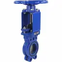 Задвижка шиберная с фланцевым соединением Dn.ru D040-05730 Ду150 Ру10 6" сталь цвет синий