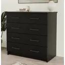 Комод Letta Malta plus 4 ящика 75x40x72 см ЛДСП цвет черный