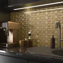 Мозаика стеклянная Artens Sekdem 30x30 см цвет золотой