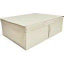 Короб для хранения с крышкой 55x18x39 см полиэстер цвет бежевый