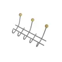 Вешалка для вещей 8 крючков Трибатрон 87612 42x23.50x12 см сталь цвет алюминий