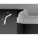 Плинтус Decostar PolyStyle SG-85/60 на потолок, полистирол (XPS) белый 2000x85 мм