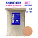 Жидкие обои Deziro zr08-3000 рельефные цвет оранжевый 3 кг