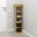 Шкаф для обуви Velardy Home Place 32x120x30 см 6 полок ЛДСП цвет дуб крафт золотой