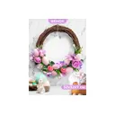 Пасхальное украшение венок "Сиреневый шарм" 32x32x7.5 см