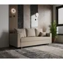 Раскладной диван Yorcom Адам 7 220x80x100 см велюр цвет бежевый