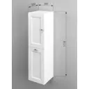 Шкаф для ванной Regent Style Гранд 1д1корз правый настенный 30x114см цвет белый