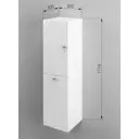 Шкаф для ванной Regent Style Соната 1д1корз левый настенный 30x114см цвет белый