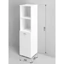 Шкаф для ванной Regent Style Соната 1корз2н напольный 30x115см цвет белый