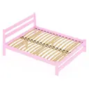 Кровать Solarius Мишка орто 140x200 см массив сосны цвет розовый