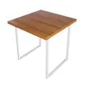 Кухонный стол квадратный Solarius 700-10573 75x75x75 см массив сосны цвет ольха/белый