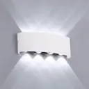 Настенный светильник светодиодный влагозащищенный Flylight 8сw холодный белый (голубой) свет цвет белый