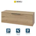 Тумба настенная прямая навесная Beneli 89.40x31.40x39.80 см ЛДСП цвет дуб