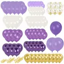 Набор воздушных шаров композиция из объемных шаров Для Декора Мечта 100 шаров сиреневый/белый/золото Brauberg Kids 591897