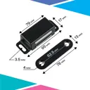 Мебельный магнит Magtrade черный металл упаковка 10шт