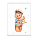 Картина в раме Дом корлеоне Медвежонок со штурвалом 40x30 см
