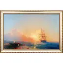 Репродукция картины И.К. Айвазовского "Рыбаки на берегу моря" 43x30 см