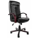 Офисное кресло Евростиль Консул EX 70x123x70 см искусственная кожа цвет черный