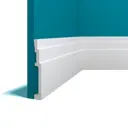 Плинтус напольный Perfect Plus P110 белый под покраску 130x18x2000 мм