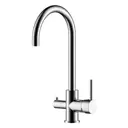 Смеситель для кухни Rossinka silvermix Z35-28 поворотный излив 23.7 см цвет хром