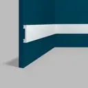 Плинтус напольный Perfect Plus P160 ударопрочный белый полистирол 30x0.80x2000 мм