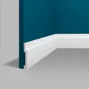 Плинтус напольный Perfect Plus P116 ударопрочный белый под покраску 80x12x2000 мм