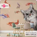 Фотообои флизелиновые Barton wall Котенок и Рыбки 400x270 см Котенок и Рыбки K29904-B