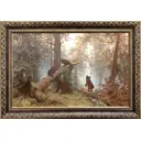 Репродукция картины И. И. Шишкина «Утро в сосновом лесу» 51x38см